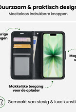 BASEY. BASEY. iPhone 17 Hoesje Bookcase Met Screenprotector - Zwart