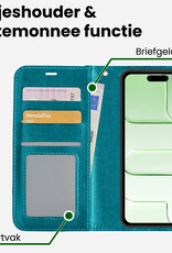 BASEY. BASEY. iPhone Air Hoesje Bookcase - Turquoise
