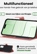 BASEY. BASEY. iPhone Air Hoesje Bookcase Met Screenprotector - Rose Goud