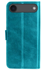 BASEY. BASEY. iPhone Air Hoesje Bookcase Met Screenprotector - Turquoise