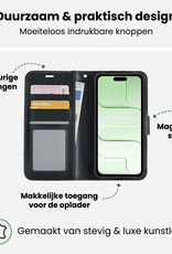 BASEY. BASEY. iPhone Air Hoesje Bookcase Met Screenprotector - Zwart