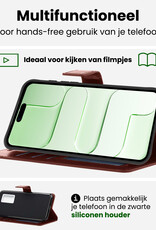 BASEY. BASEY. iPhone Air Hoesje Bookcase Met 2x Screenprotector - Bruin