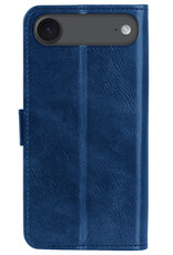 BASEY. BASEY. iPhone Air Hoesje Bookcase Met 2x Screenprotector - Donkerblauw