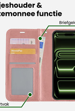 BASEY. BASEY. iPhone 17 Pro Hoesje Bookcase - Rose Goud