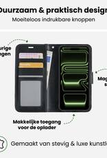 BASEY. BASEY. iPhone 17 Pro Hoesje Bookcase Met Screenprotector - Zwart