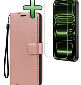 BASEY. BASEY. iPhone 17 Pro Max Hoesje Bookcase Met Screenprotector - Rose Goud