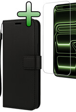 BASEY. BASEY. iPhone 17 Pro Max Hoesje Bookcase Met Screenprotector - Zwart