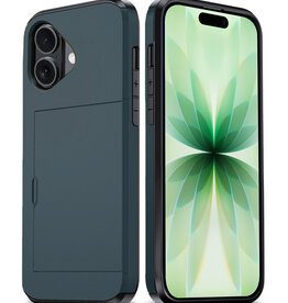 BASEY. BASEY. iPhone 17 Hoesje Pashouder Hard - Donker Blauw