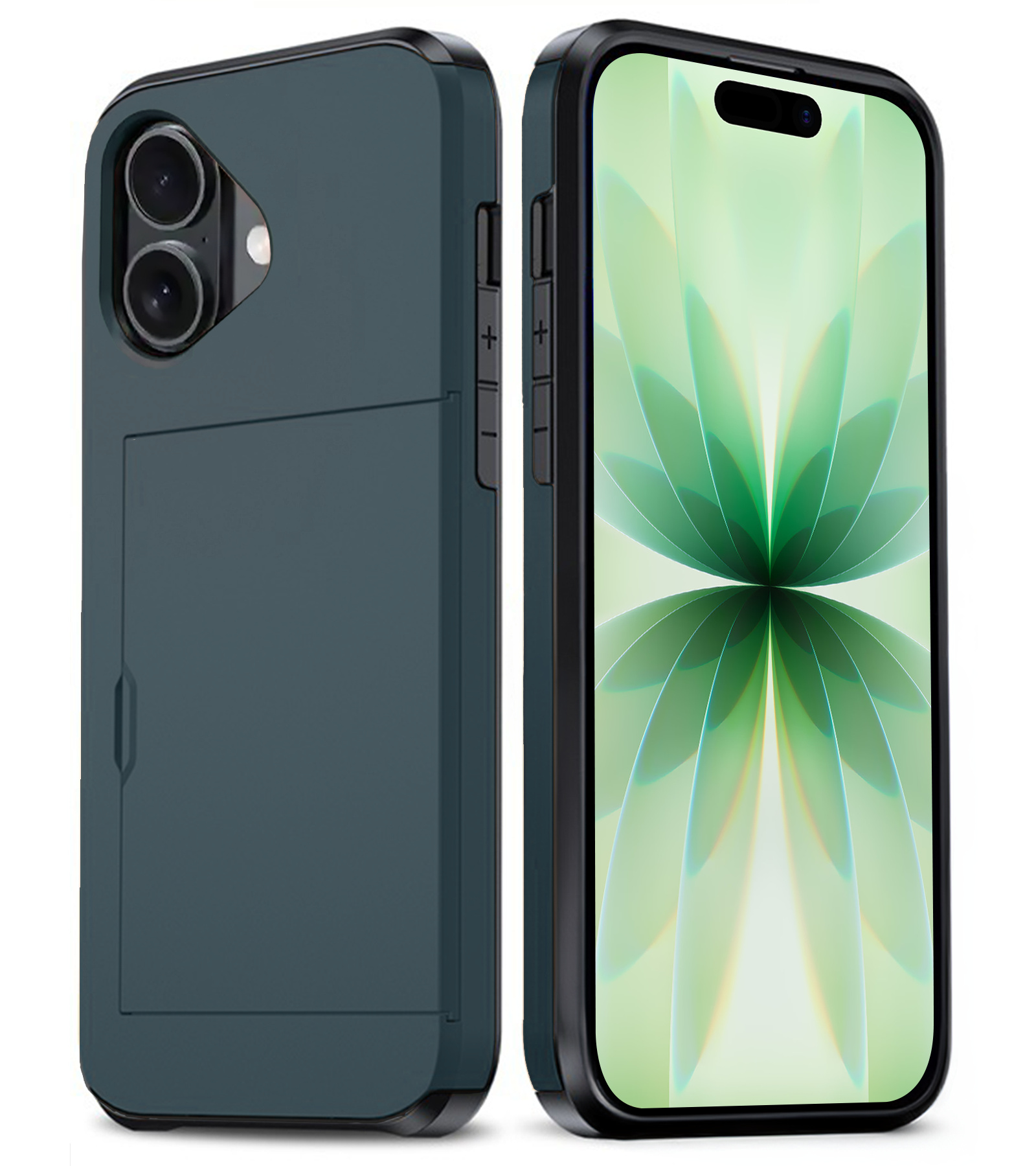 BASEY. BASEY. iPhone 17 Hoesje Pashouder Hard - Donker Blauw