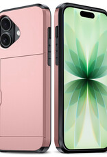 BASEY. BASEY. iPhone 17 Hoesje Pashouder Hard - Rosé Goud