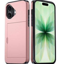 BASEY. BASEY. iPhone 17 Hoesje Pashouder Hard - Rosé Goud