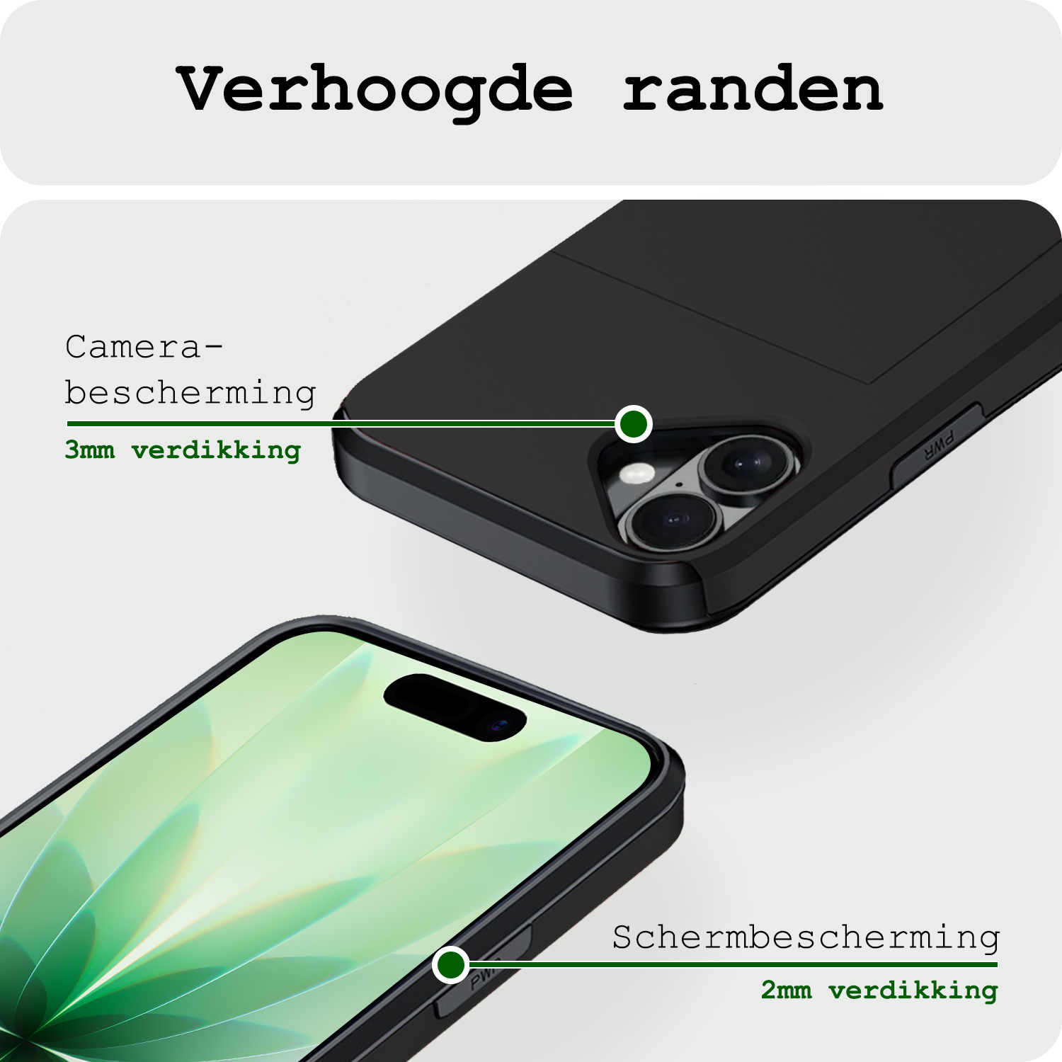 BASEY. BASEY. iPhone 17 Hoesje Pashouder Hard - Zwart