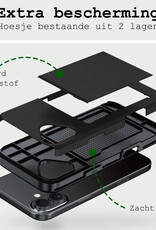 BASEY. BASEY. iPhone 17 Hoesje Pashouder Hard Met 2x Screenprotector - Zwart
