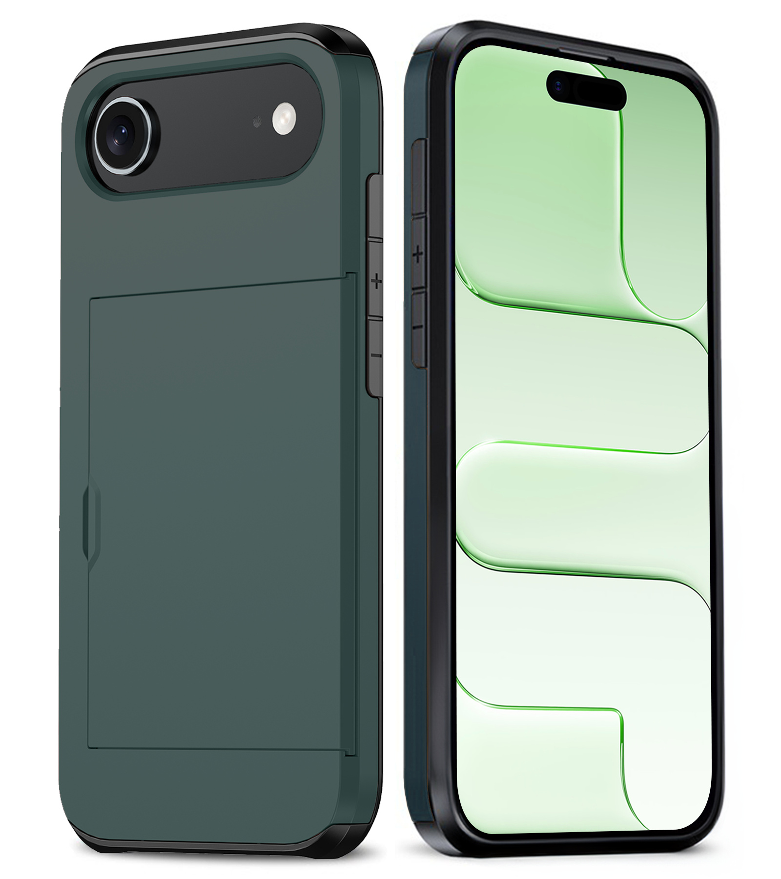 BASEY. BASEY. iPhone Air Hoesje Pashouder Hard - Donker Blauw