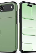 BASEY. BASEY. iPhone Air Hoesje Pashouder Hard - Donker Groen