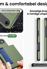 BASEY. BASEY. iPhone Air Hoesje Pashouder Hard - Donker Groen