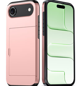 BASEY. BASEY. iPhone Air Hoesje Pashouder Hard - Rosé Goud