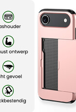 BASEY. BASEY. iPhone Air Hoesje Pashouder Hard - Rosé Goud