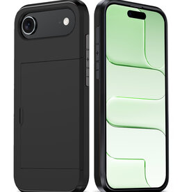 BASEY. BASEY. iPhone Air Hoesje Pashouder Hard - Zwart