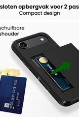 BASEY. BASEY. iPhone Air Hoesje Pashouder Hard - Zwart