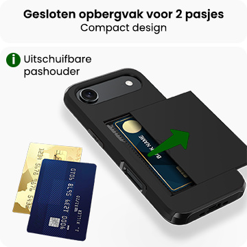 BASEY. BASEY. iPhone Air Hoesje Pashouder Hard - Zwart
