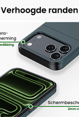 BASEY. BASEY. iPhone 17 Pro Hoesje Pashouder Hard - Donker Blauw