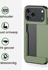 BASEY. BASEY. iPhone 17 Pro Hoesje Pashouder Hard - Donker Groen