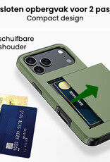 BASEY. BASEY. iPhone 17 Pro Hoesje Pashouder Hard - Donker Groen