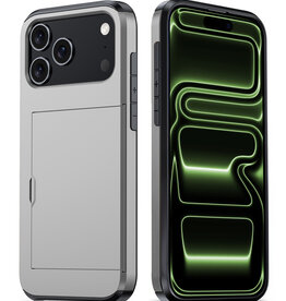 BASEY. BASEY. iPhone 17 Pro Hoesje Pashouder Hard - Grijs