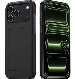 BASEY. BASEY. iPhone 17 Pro Hoesje Pashouder Hard - Zwart
