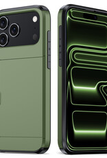 BASEY. BASEY. iPhone 17 Pro Max Hoesje Pashouder Hard - Donker Groen