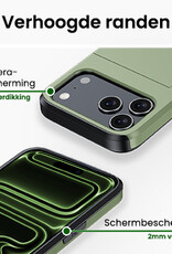 BASEY. BASEY. iPhone 17 Pro Max Hoesje Pashouder Hard - Donker Groen