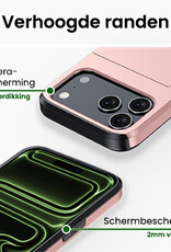 BASEY. BASEY. iPhone 17 Pro Max Hoesje Pashouder Hard - Rosé Goud