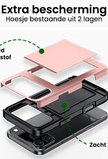 BASEY. BASEY. iPhone 17 Pro Max Hoesje Pashouder Hard - Rosé Goud