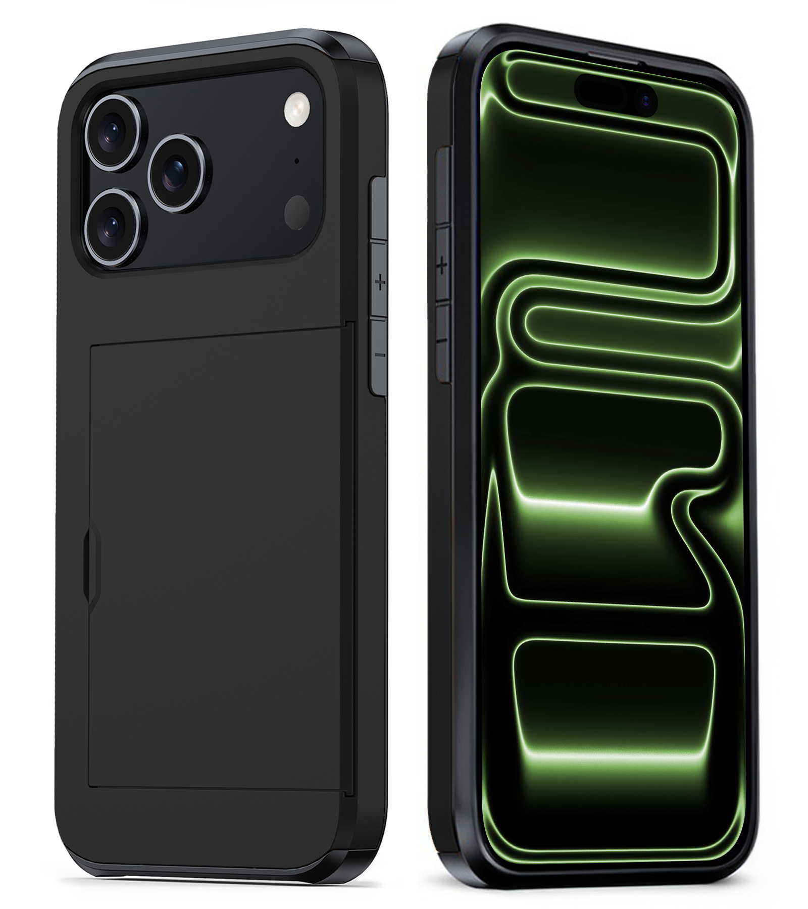 BASEY. BASEY. iPhone 17 Pro Max Hoesje Pashouder Hard - Zwart