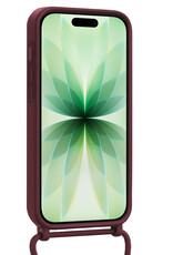 BASEY. BASEY. iPhone 17 Hoesje Pashouder met Koord - Aubergine