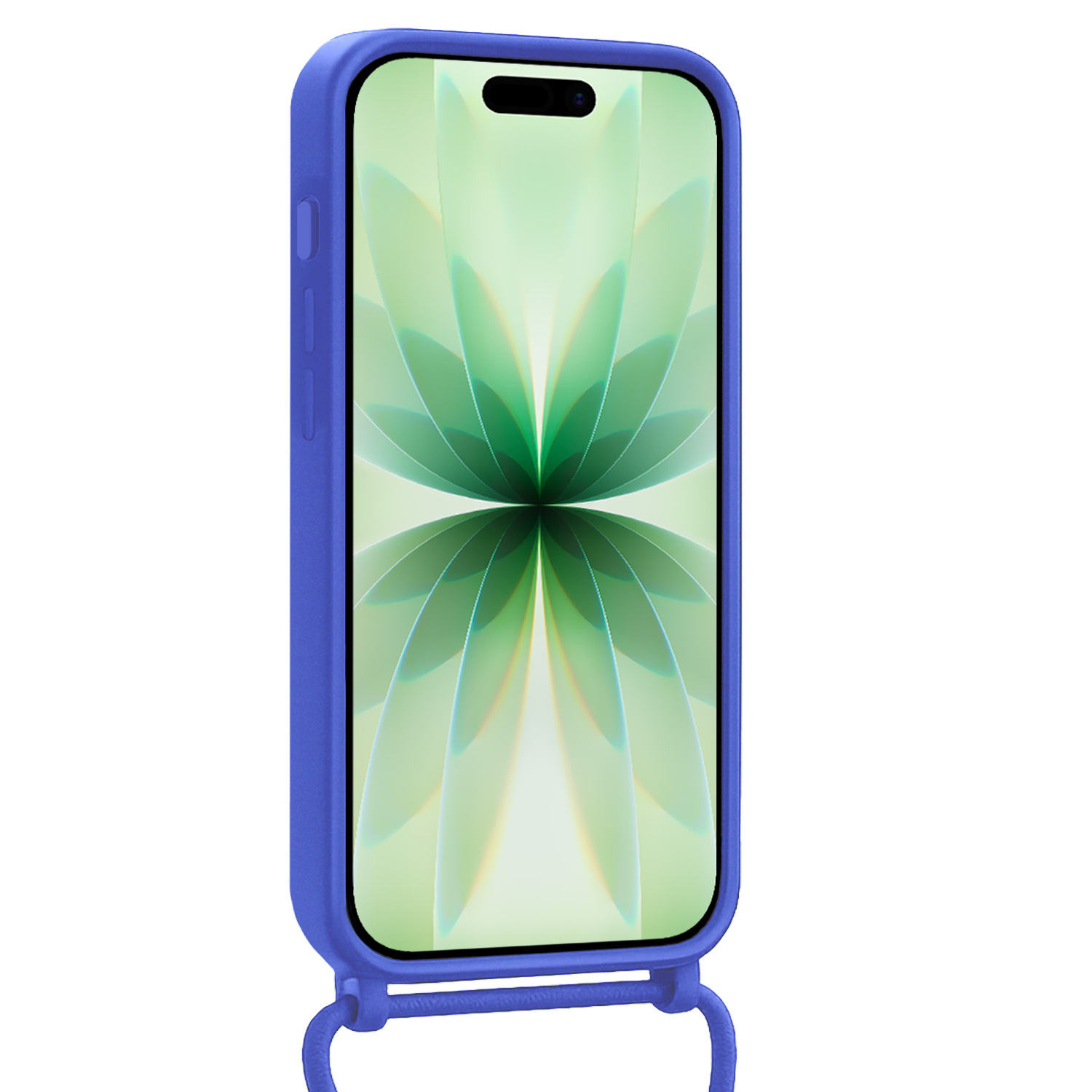BASEY. BASEY. iPhone 17 Hoesje Pashouder met Koord Met 2x Screenprotector - Fel Blauw