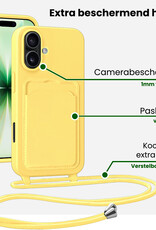BASEY. BASEY. iPhone 17 Hoesje Pashouder met Koord - Geel - 2 PACK