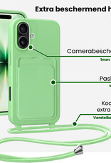 BASEY. BASEY. iPhone 17 Hoesje Pashouder met Koord - Groen - 2 PACK