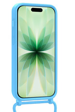 BASEY. BASEY. iPhone 17 Hoesje Pashouder met Koord - Lichtblauw