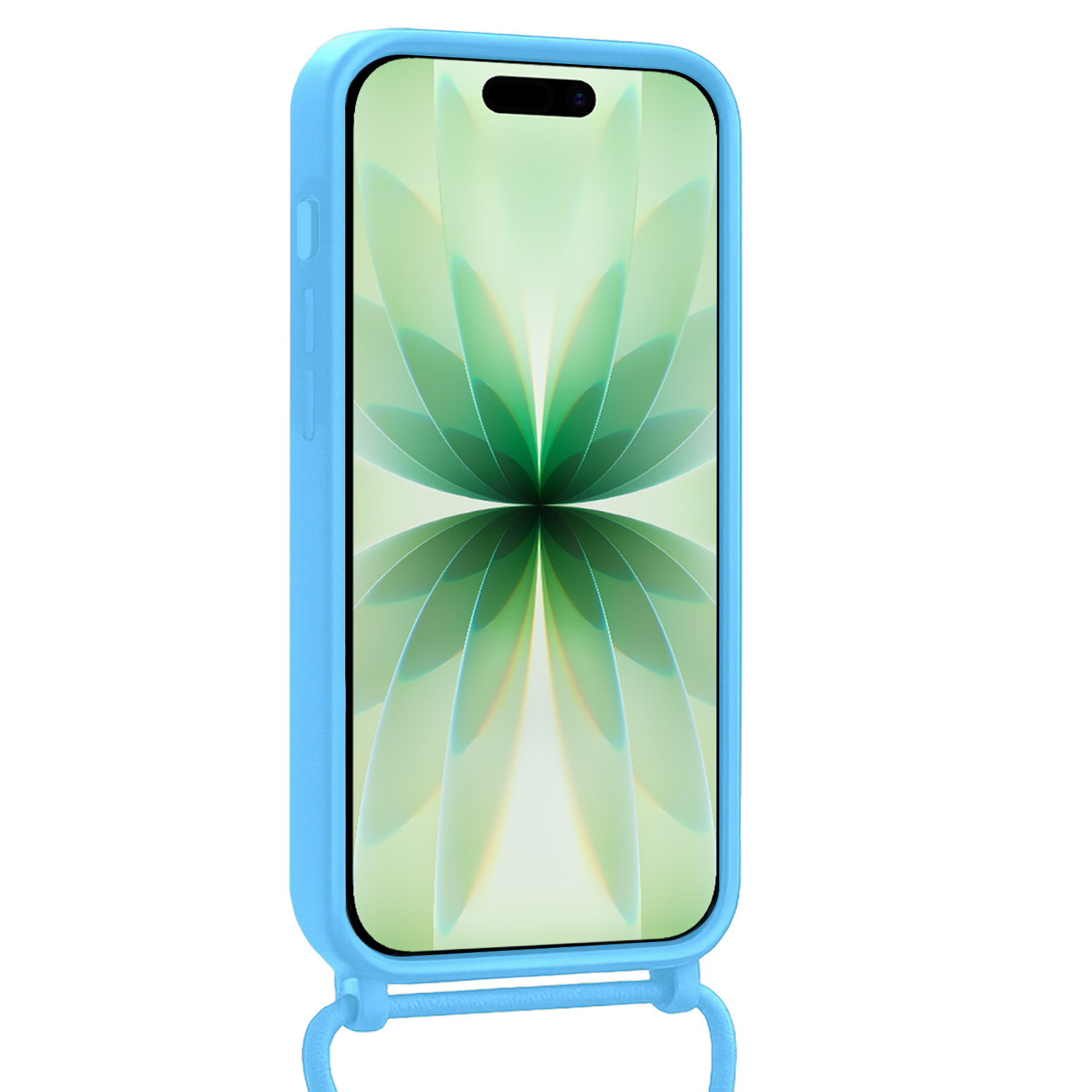 BASEY. BASEY. iPhone 17 Hoesje Pashouder met Koord - Lichtblauw - 2 PACK