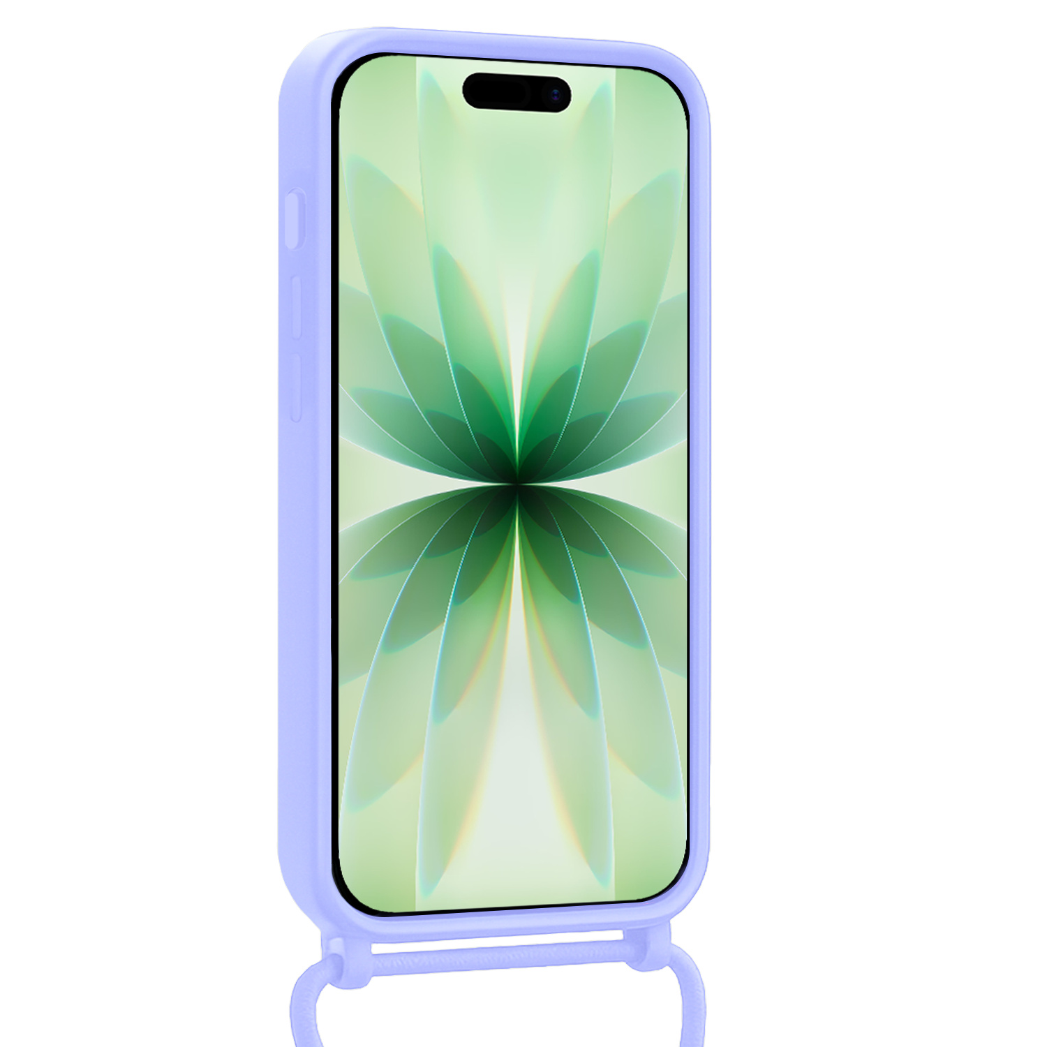 BASEY. BASEY. iPhone 17 Hoesje Pashouder met Koord Met 2x Screenprotector - Lila