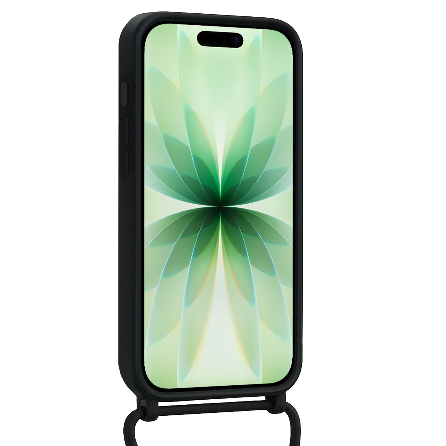 BASEY. BASEY. iPhone 17 Hoesje Pashouder met Koord Met Screenprotector - Zwart