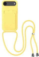 BASEY. BASEY. iPhone Air Hoesje Pashouder met Koord - Geel