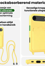 BASEY. BASEY. iPhone Air Hoesje Pashouder met Koord - Geel - 2 PACK