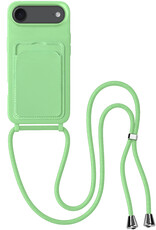 BASEY. BASEY. iPhone Air Hoesje Pashouder met Koord - Groen