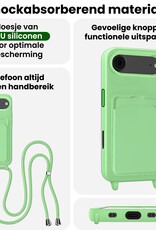 BASEY. BASEY. iPhone Air Hoesje Pashouder met Koord - Groen