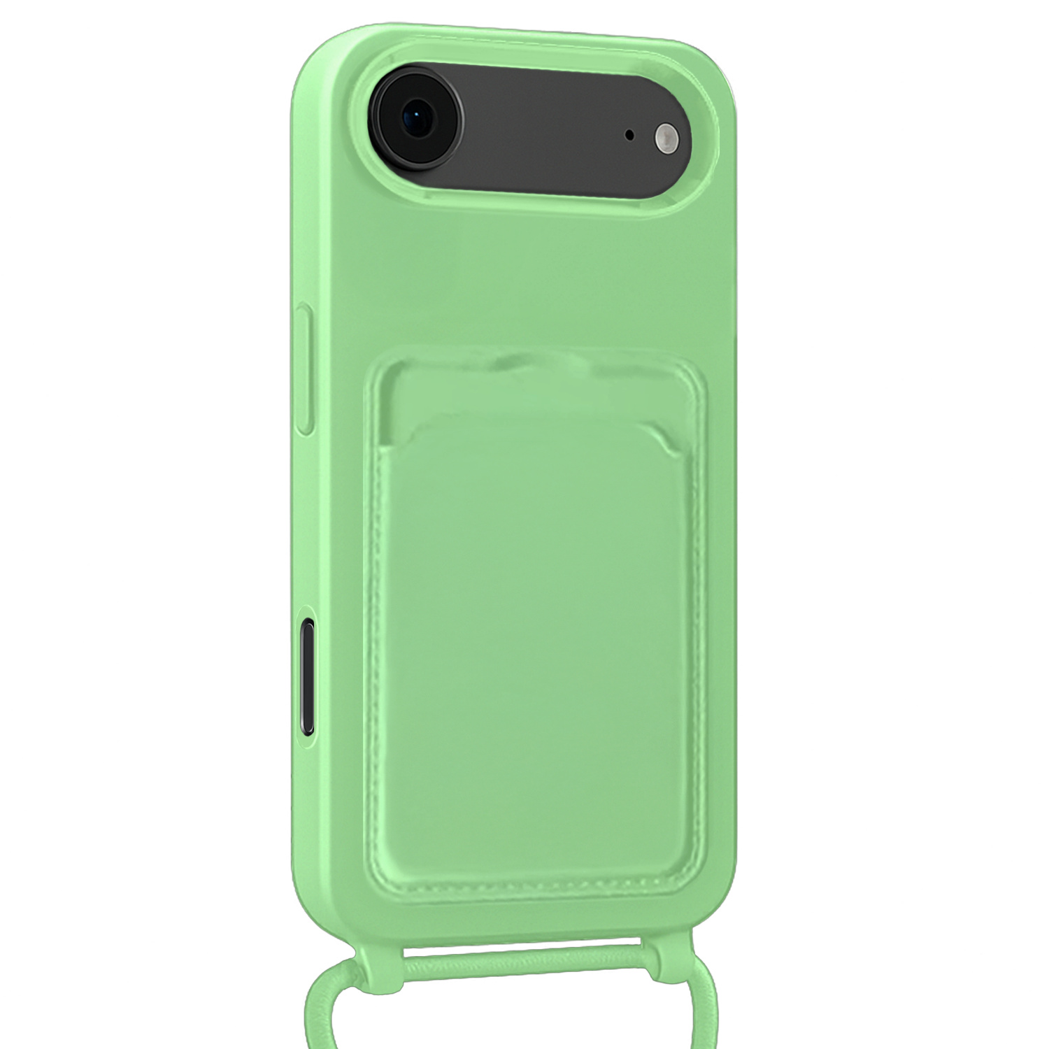 BASEY. BASEY. iPhone Air Hoesje Pashouder met Koord - Groen