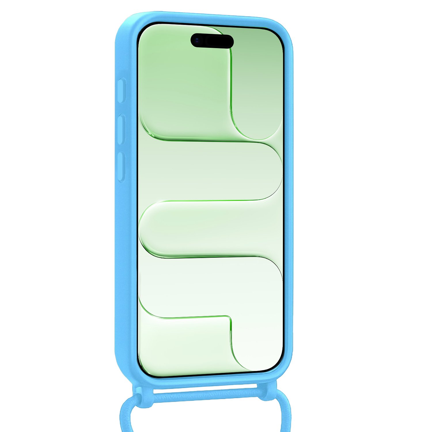 BASEY. BASEY. iPhone Air Hoesje Pashouder met Koord - Lichtblauw - 2 PACK