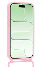 BASEY. BASEY. iPhone Air Hoesje Pashouder met Koord Met 2x Screenprotector - Lichtroze